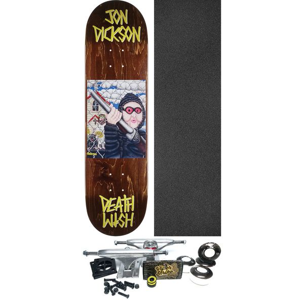 Deathwish Skateboards Jon Dickson All Screwed Up Skateboard Deck - 8.47" x 31.875" - Complete Skateboard Bundle